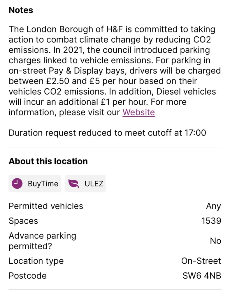Parking Info - New Kings Road