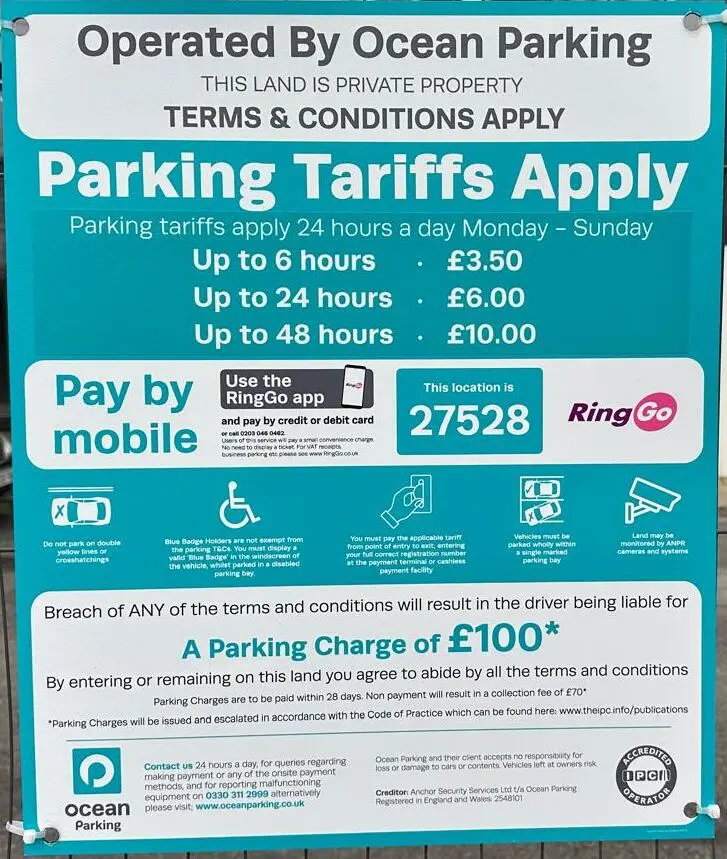 Parking Tariffs - Pomona